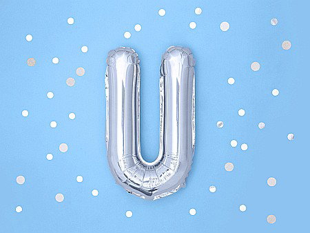 PD BALON FOLIE ALUMINIU Letter "U", 35cm, silver FB2M-U-018 [1]