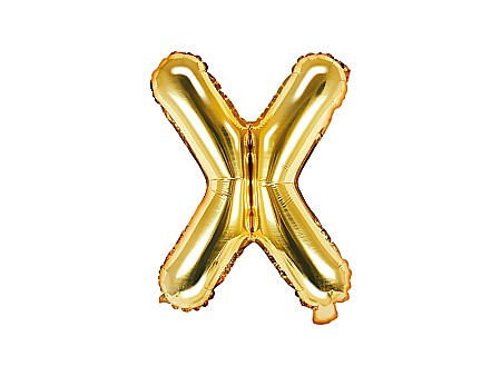 Baloane de Craciun si An Nou - PD BALON FOLIE ALUMINIU Letter "X", 35cm, gold FB2M-X-019