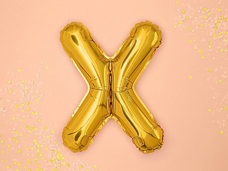 PD BALON FOLIE ALUMINIU Letter "X", 35cm, gold FB2M-X-019 [1]