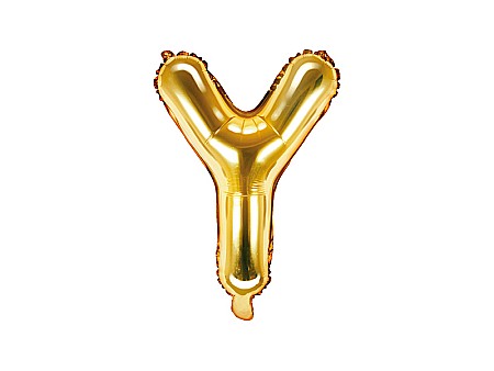 Baloane de Craciun si An Nou - PD BALON FOLIE ALUMINIU Letter "Y", 35cm, gold FB2M-Y-019