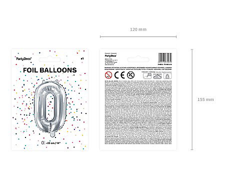 PD BALON FOLIE ALUMINIU Number "0", 35cm, silver FB10M-0-018 [3]
