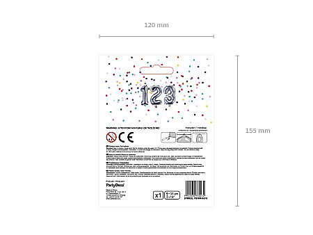 PD BALON FOLIE ALUMINIU Number "0", 35cm, silver FB10M-0-018 [4]