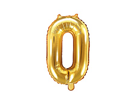 Baloane de Craciun si An Nou - PD BALON FOLIE ALUMINIU Number "0", 35cm, gold FB10M-0-019