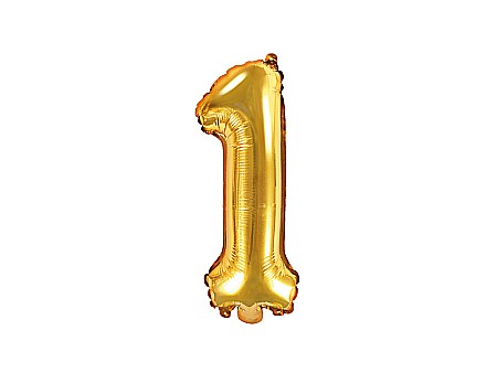 Baloane de Craciun si An Nou - PD BALON FOLIE ALUMINIU Number "1", 35cm, gold FB10M-1-019