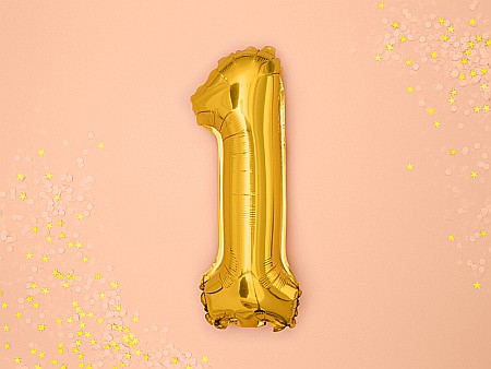 PD BALON FOLIE ALUMINIU Number "1", 35cm, gold FB10M-1-019 [2]