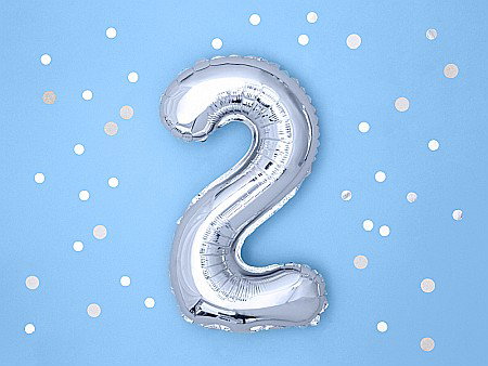 PD BALON FOLIE ALUMINIU Number "2", 35cm, silver FB10M-2-018 [1]