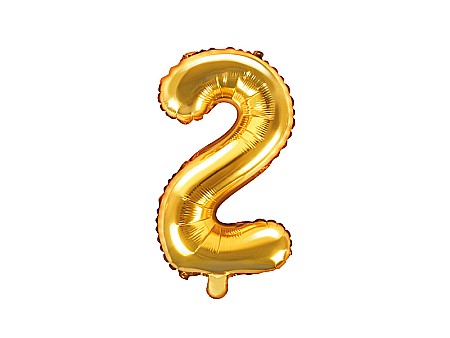 Baloane de Craciun si An Nou - PD BALON FOLIE ALUMINIU Number "2", 35cm, gold FB10M-2-019