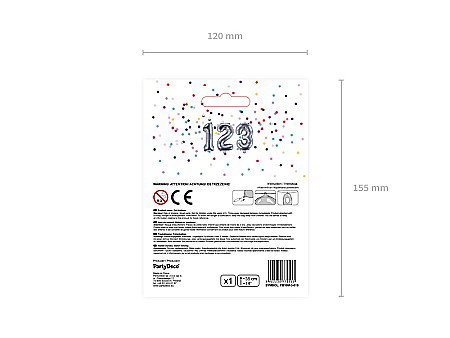 PD BALON FOLIE ALUMINIU Number "3", 35cm, silver FB10M-3-018 [4]