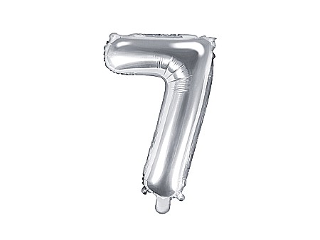 Baloane de Craciun si An Nou - PD BALON FOLIE ALUMINIU Number "7", 35cm, silver FB10M-7-018