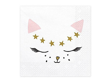 Farfurii/ Pahare/ Servetele/ Paie/ Tacamuri/ Fete masa - PD SERVETELE HARTIE 33*33CM KITTY 20/SET SP33-50