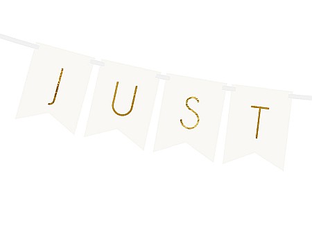 BANNER Just Married, 15 x 155cm white GRL68-008 [1]