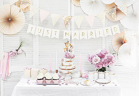 BANNER Just Married, 15 x 155cm white GRL68-008 [2]