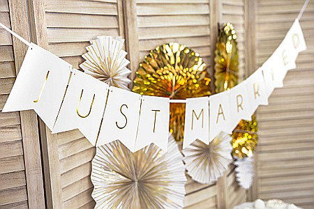 BANNER Just Married, 15 x 155cm white GRL68-008 [3]