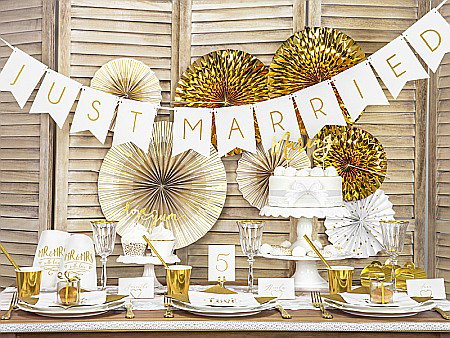 BANNER Just Married, 15 x 155cm white GRL68-008 [4]