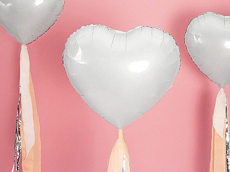 PD BALON FOLIE ALUMINIU Heart, 45cm, alb FB9M-008 [2]