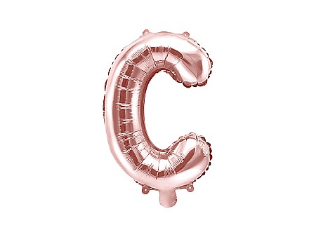 Baloane Folie Aluminiu - PD BALON FOLIE ALUMINIU Letter "C", 35cm, rose gold FB2M-C-019R