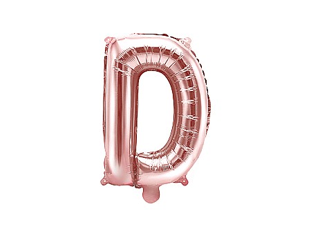Baloane Folie Aluminiu - PD BALON FOLIE ALUMINIU Letter "D", 35cm, rose gold FB2M-D-019R