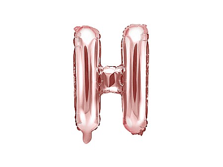 Baloane Folie Aluminiu - PD BALON FOLIE ALUMINIU Letter "H", 35cm, rose gold FB2M-H-019R