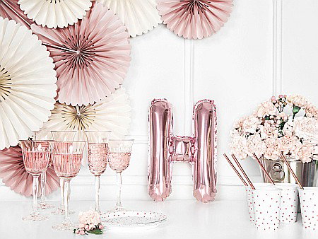PD BALON FOLIE ALUMINIU Letter "H", 35cm, rose gold FB2M-H-019R [2]