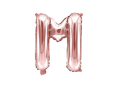 Baloane de Craciun si An Nou - PD BALON FOLIE ALUMINIU Letter "M", 35cm, rose gold FB2M-M-019R