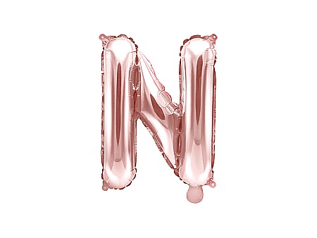 Baloane Folie Aluminiu - PD BALON FOLIE ALUMINIU Letter "N", 35cm, rose gold FB2M-N-019R
