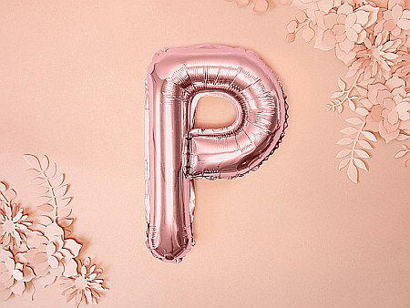 PD BALON FOLIE ALUMINIU Letter "P", 35cm, rose gold FB2M-P-019R [3]