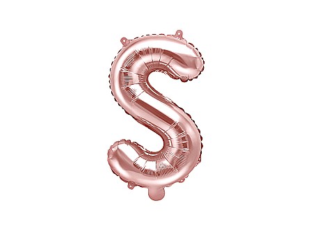 Baloane Folie Aluminiu - PD BALON FOLIE ALUMINIU Letter "S", 35cm, rose gold FB2M-S-019R