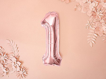 PD BALON FOLIE ALUMINIU Number "1", 35cm, rose gold FB10M-1-019R [4]