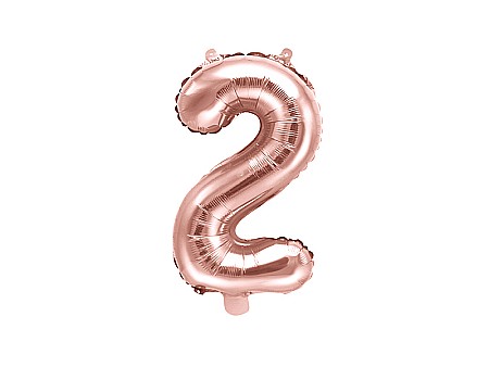 Baloane de Craciun si An Nou - PD BALON FOLIE ALUMINIU Number "2", 35cm, rose gold FB10M-2-019R