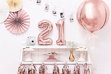 PD BALON FOLIE ALUMINIU Number "2", 35cm, rose gold FB10M-2-019R [1]