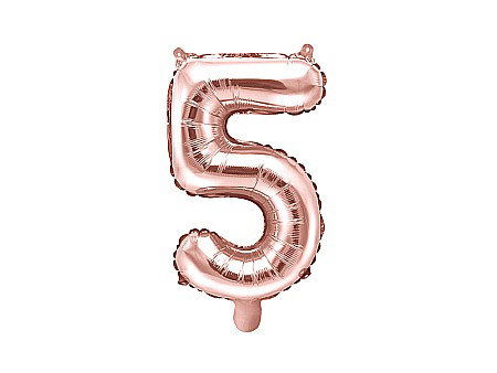 Baloane de Craciun si An Nou - PD BALON FOLIE ALUMINIU Number "5", 35cm, rose gold FB10M-5-019R