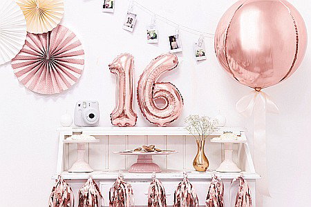 PD BALON FOLIE ALUMINIU Number "6", 35cm, rose gold FB10M-6-019R [1]