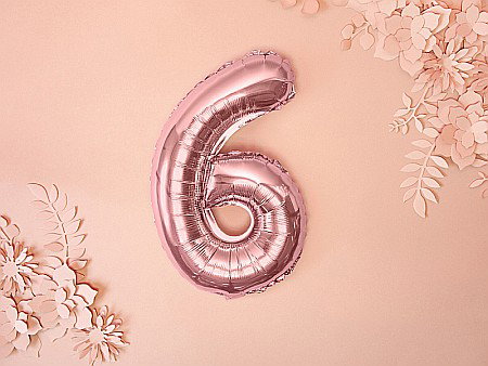 PD BALON FOLIE ALUMINIU Number "6", 35cm, rose gold FB10M-6-019R [6]
