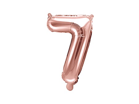 Baloane de Craciun si An Nou - PD BALON FOLIE ALUMINIU Number "7", 35cm, rose gold FB10M-7-019R