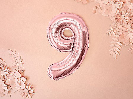 PD BALON FOLIE ALUMINIU Number "9", 35cm, rose gold FB10M-9-019R [2]