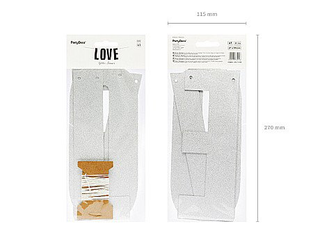 PD BANNER Love, silver, 21x55cm GRL71-018B [3]