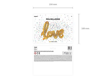 PD BALON FOLIE ALUMINIU Love, 73x59cm, gold FB15M-019 [2]