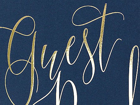 CARTE DE OASPETI 20*24.5CM 22F NAVY BLUE CU INSCRIPTIE AURIE KWAP58-074 [2]