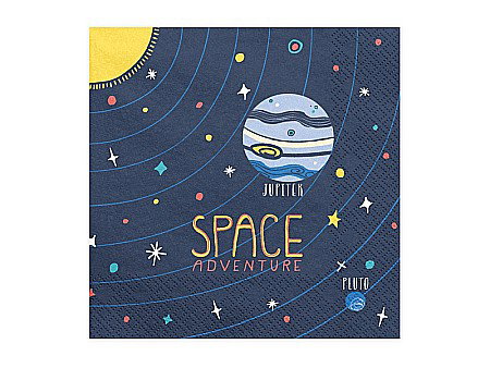 Farfurii/ Pahare/ Servetele/ Paie/ Tacamuri/ Fete masa - PD SERVETELE HARTIE 33*33CM SPACE PARTY 20/SET SP33-57