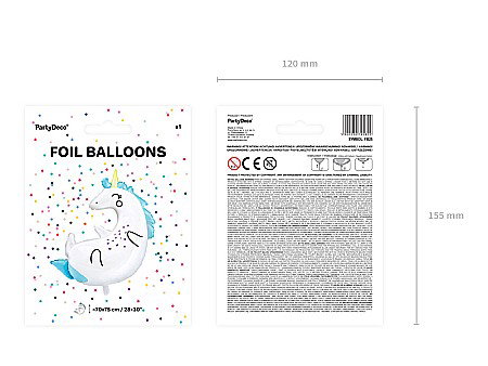 PD BALON FOLIE ALUMINIU Unicorn, 70x75cm, FB25 [3]