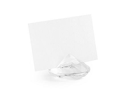 Botezuri, Gender reveal - PD SUPORT NUMERE MASA, Diamond place card holder, colourless, 40mm 10/SET SDW40-099