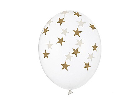Baloane de Craciun si An Nou - PD BALOANE Strong Balloons 30cm star cristal clear 6/set sb14c-257-099g-6