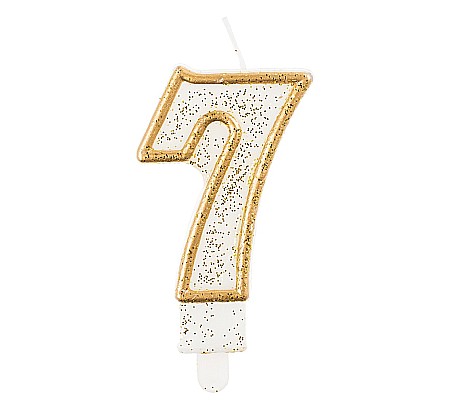 ARTICOLE PARTY - GOD LUMANARI TORT Number 7, gold outline, 6.5cm PF-SCZK7