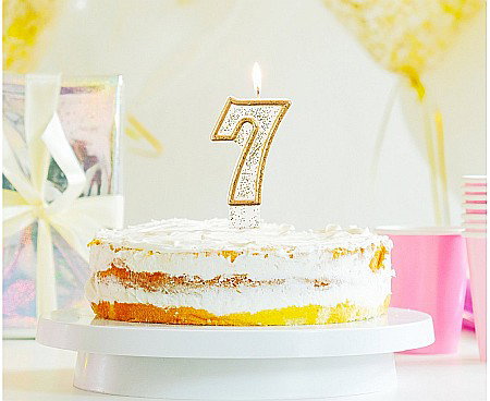 GOD LUMANARI TORT Number 7, gold outline, 6.5cm PF-SCZK7 [1]