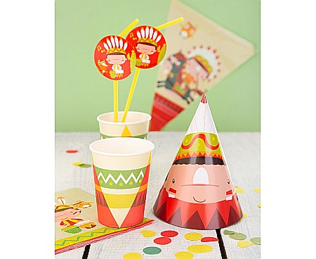 Coifuri/ Suflatori - GOD COIF DIN CARTON Paper hats Indian Party, 6/set PF-CPIP