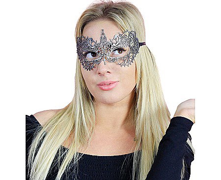 Ziua indragostitilor & Dragobete - GOD MASCA Lace mask, Silver Magic 7.5 x 20cm MASM-YH