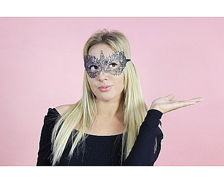 GOD MASCA Lace mask, Silver Magic 7.5 x 20cm MASM-YH [2]