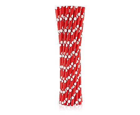 Color dots - GOD PAIE DIN HARTIE PENTRU BAUTURI red, polka dots, 19.7cm, 24/set RP-CG24