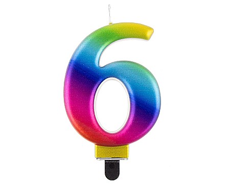 ARTICOLE PARTY - GOD LUMANARI TORT Number 6, galaxy, 8cm PF-SCG6
