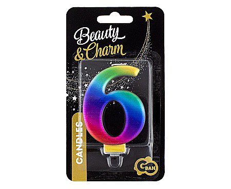 GOD LUMANARI TORT Number 6, galaxy, 8cm PF-SCG6 [1]